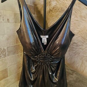 Cache Shimmering Black Camisole Top